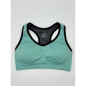 Womens Mint Green & Black Racerback Sports Bra L